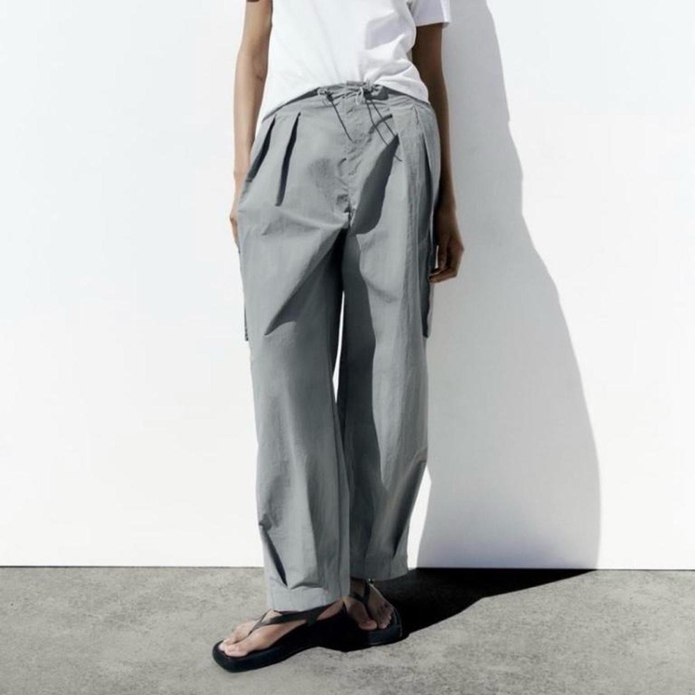 Zara cargo parachute pants
